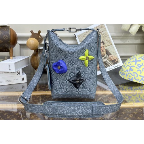 Louis Vuitton M20875 Hobo Cruiser PM bag in Granite Taurillon Monogram