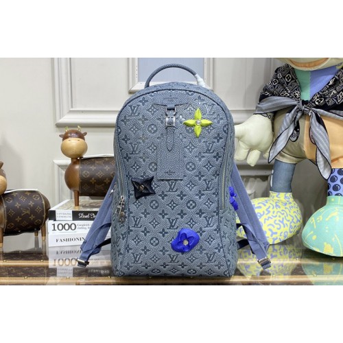 Louis Vuitton M20877 Ellipse Backpack in Gray Taurillon Monogram embossed cowhide leather