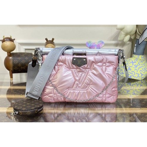 Louis Vuitton M21056 Maxi Multi-Pochette Accessoires bag in Silver Pink Recycled nylon Louis Vuitton M21056 Maxi Multi-Pochette Accessoires bag in Silver Pink Recycled nylon