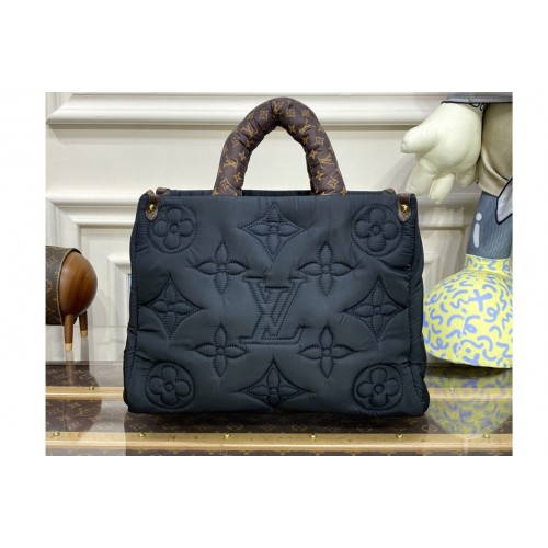 Louis Vuitton M21069 Onthego MM Bag in Black Econyl regenerated nylon Louis Vuitton M21069 Onthego MM Bag in Black Econyl regenerated nylon