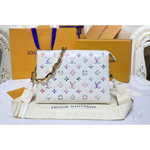 Louis Vuitton M21209 Coussin PM handbag in White Lambskin leather
