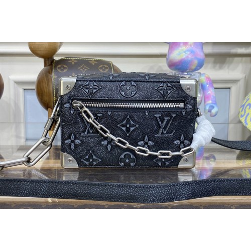 Louis Vuitton M21368 Mini Soft Trunk Bag in Black Cowhide leather