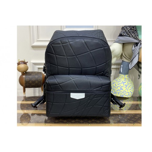 Louis Vuitton M21391 Discovery Backpack in Black Taurillon leather