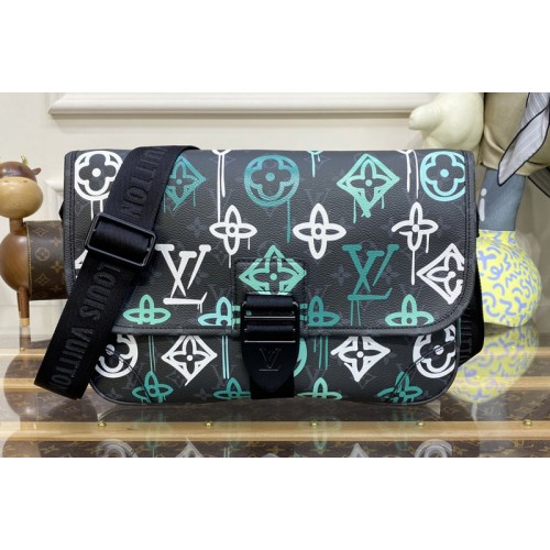 Louis Vuitton M21394 Archy Messenger MM bag in Graffiti Green Monogram coated canvas
