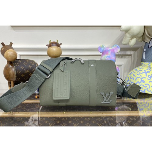 Louis Vuitton M21437 City Keepall Bag in Khaki Aerogram cowhide leather