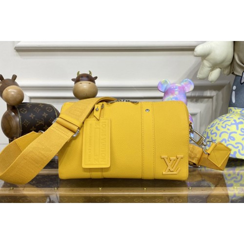 Louis Vuitton M21437 City Keepall Bag in yellow Aerogram cowhide leather