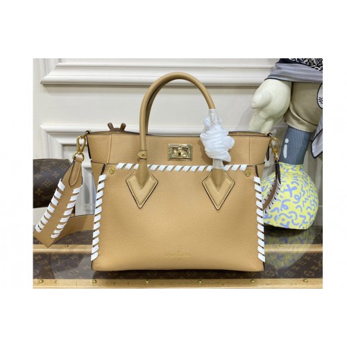 Louis Vuitton M21569 On My Side MM handbag in Brown Calf leather