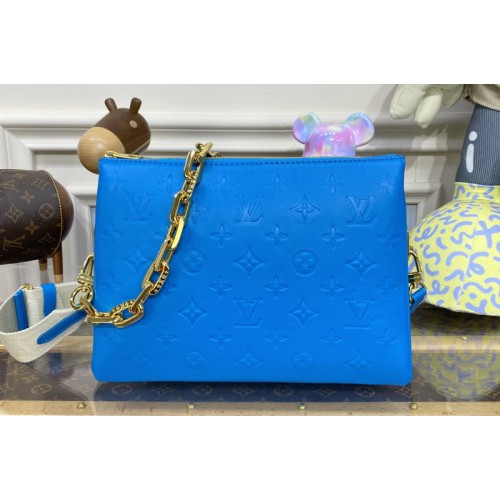 Louis Vuitton M21262 Coussin PM handbag in Blue Lambskin