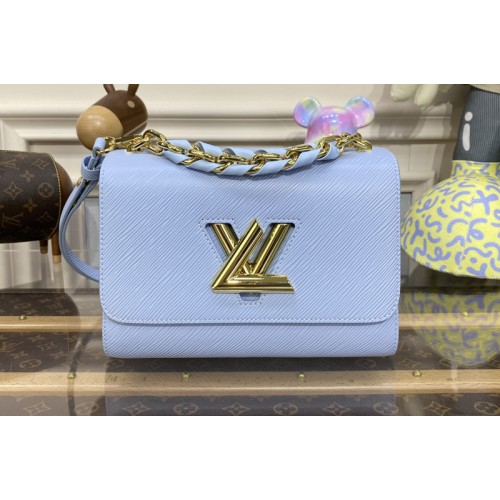Louis Vuitton M21721 Twist MM Braided Chain bag in Blue Epi Leather