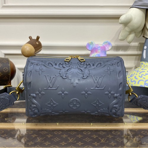 Louis Vuitton M21835 City Keepall bag in Dark Shadow Gray Calf leather