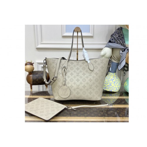 Louis Vuitton M21852 Blossom MM tote bag in Beige Mahina perforated calfskin leather