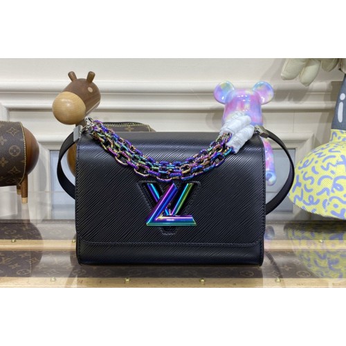 Louis Vuitton M22028 Twist MM handbag in Black Epi grained leather