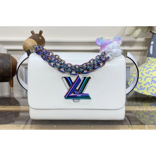 Louis Vuitton M22029 Twist MM handbag in White Epi grained leather