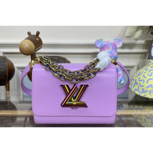 Louis Vuitton M22098 Twist MM handbag in Pink Epi grained leather