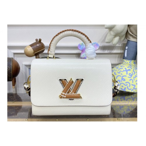 Louis Vuitton M22229 Twist MM handbag in White Epi Leather