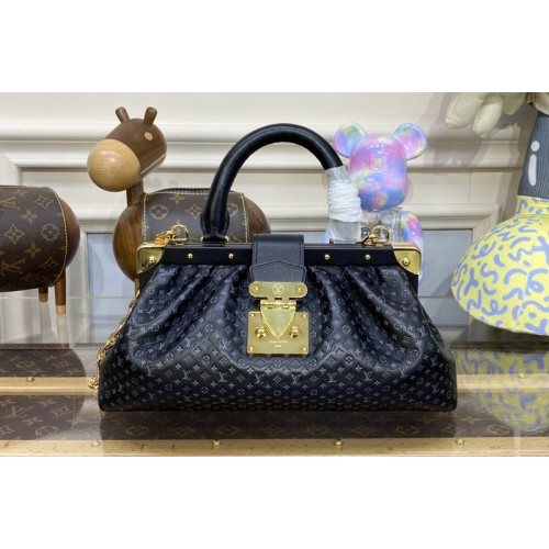 Louis Vuitton M22326 Monogram Clutch in Black Calfskin leather Louis Vuitton M22326 Monogram Clutch in Black Calfskin leather