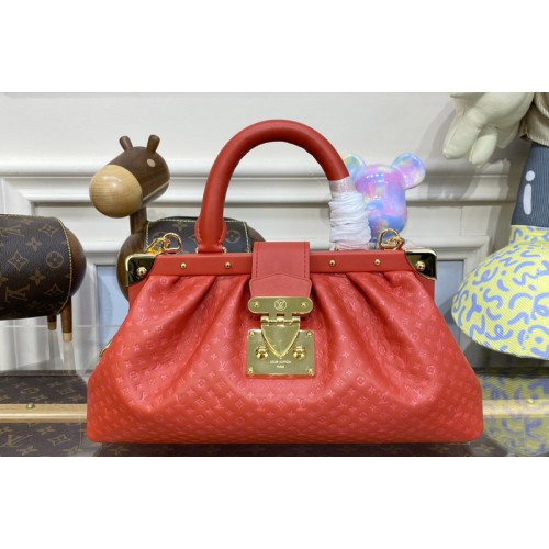 Louis Vuitton M22327 Monogram Clutch in Red Calfskin leather