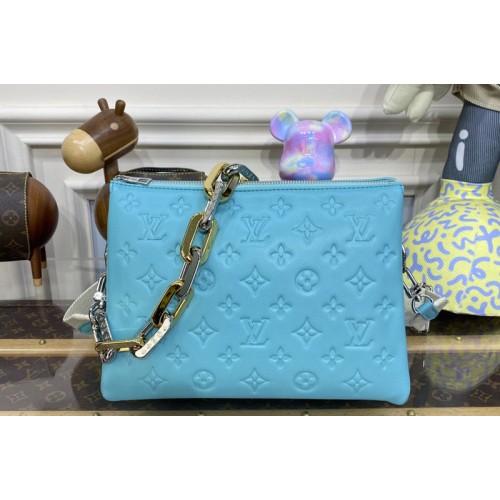 Louis Vuitton M22394 Coussin PM handbag in Azure Blue puffy Lambskin Louis Vuitton M22394 Coussin PM handbag in Azure Blue puffy Lambskin