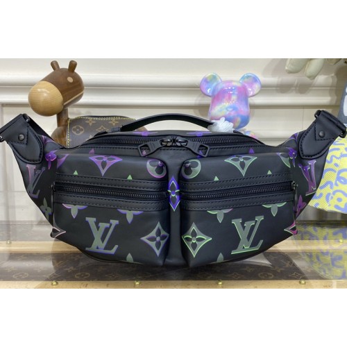 Louis Vuitton M22494 Comet Bumbag Bag in Black Borealis Calf leather