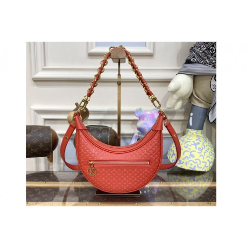 Louis Vuitton M22594 Loop baguette handbag in Red Calfskin