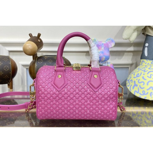 Louis Vuitton M22286 Speedy Bandouliere 20 Bag in Rose Calfskin Louis Vuitton M22286 Speedy Bandouliere 20 Bag in Rose Calfskin