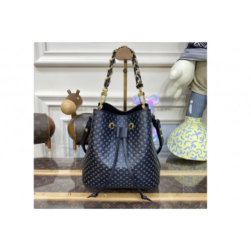 Louis Vuitton M22598 NeoNoe BB bucket bag in Black Calfskin