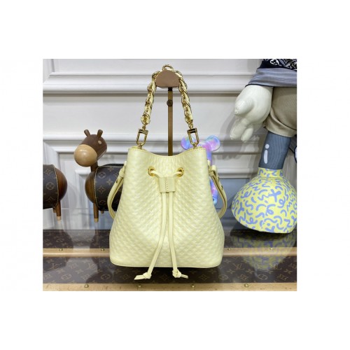 Louis Vuitton M22599 NeoNoe BB bucket bag in Yellow Calfskin