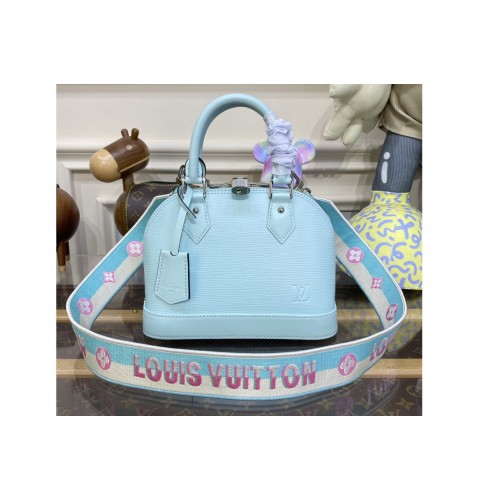 Louis Vuitton M22357 Alma BB handbag in Cloud Blue Epi leather