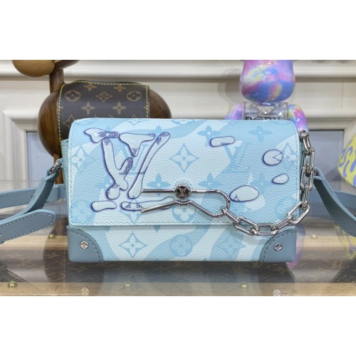 Louis Vuitton M22637 Steamer Wearable Wallet Bag in Crystal Blue Monogram Aquagarden coated canvas