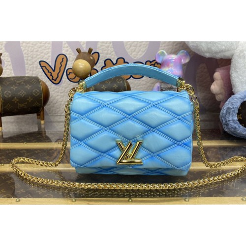 Louis Vuitton M24185 GO-14 MM bag in Lagoon Turquoise Lambskin Leather