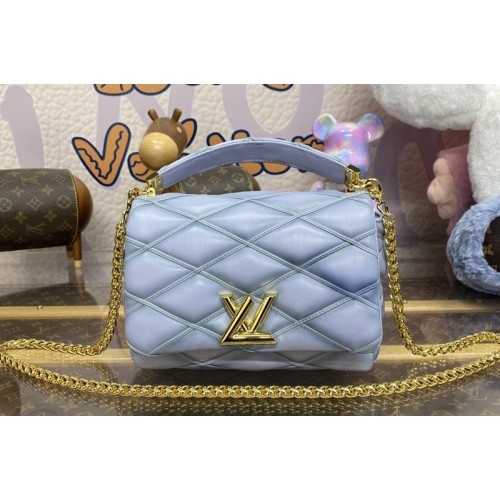 Louis Vuitton M24186 GO-14 MM bag in Ecume Gray Lambskin Leather