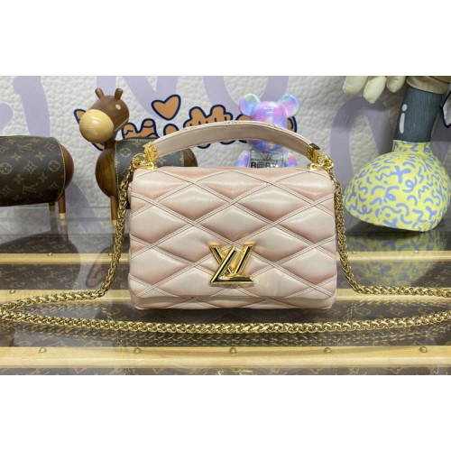 Louis Vuitton M24465 GO-14 MM bag in Rosabella Pink Lambskin Leather