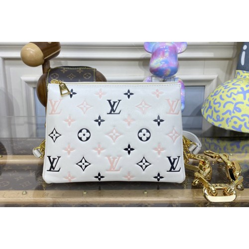Louis Vuitton M22954 Pochette Coussin bag in Beige Lambskin