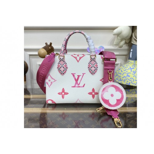 Louis Vuitton M22976 OnTheGo PM tote bag in Pink Monogram coated canvas