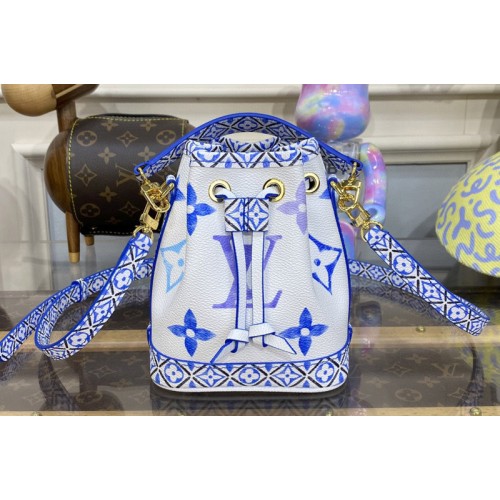 Louis Vuitton M82964 Nano Noe Bag in Blue Monogram Louis Vuitton M82964 Nano Noe Bag in Blue Monogram