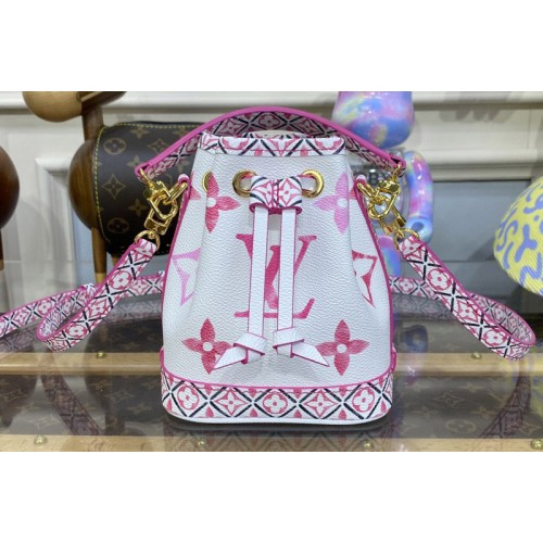 Louis Vuitton M82386 Nano Noe Bag in Pink Monogram Louis Vuitton M82386 Nano Noe Bag in Pink Monogram