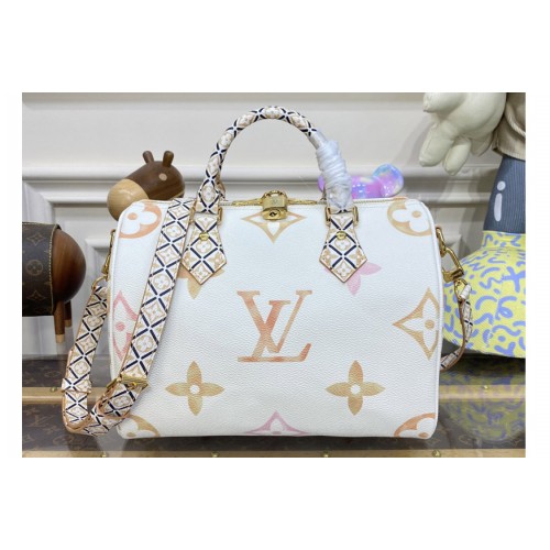 Louis Vuitton M22987 Speedy Bandoulière 25 handbag in Beige Monogram coated canvas