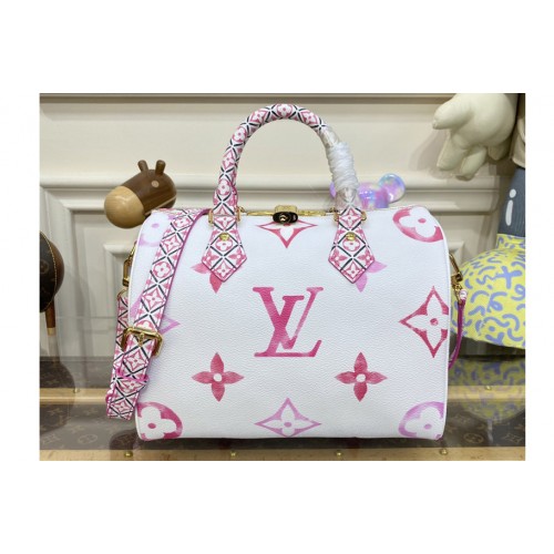 Louis Vuitton M23073 Speedy Bandoulière 25 handbag in Pink Monogram coated canvas