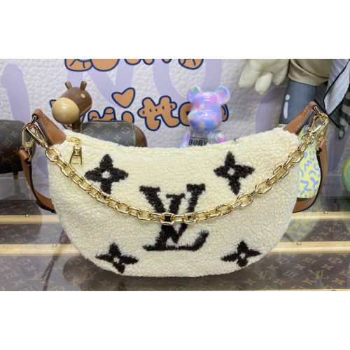 Louis Vuitton M23321 Over The Moon bag in Cream Brown Shearling