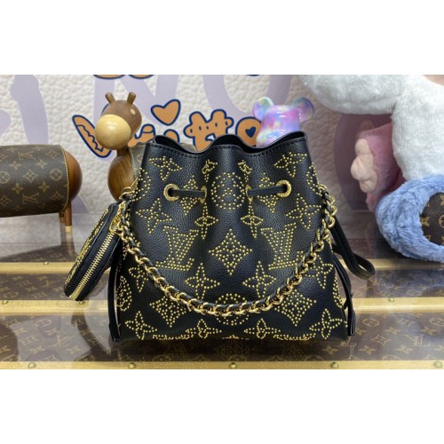 Louis Vuitton M23392 Bella bucket bag in Black Mahina calfskin leather