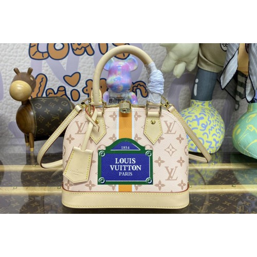 Louis Vuitton M23502 Alma BB handbag in Beige Ocher Monopaname coated canvas