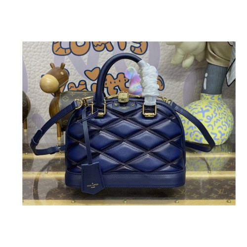 Louis Vuitton M23666 Alma BB handbag in Navy Blue Lamb leather