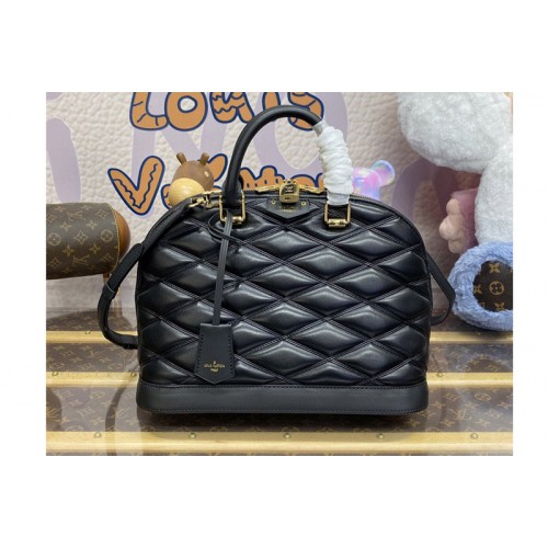 Louis Vuitton M23688 Alma PM Bag in Black Lamb leather