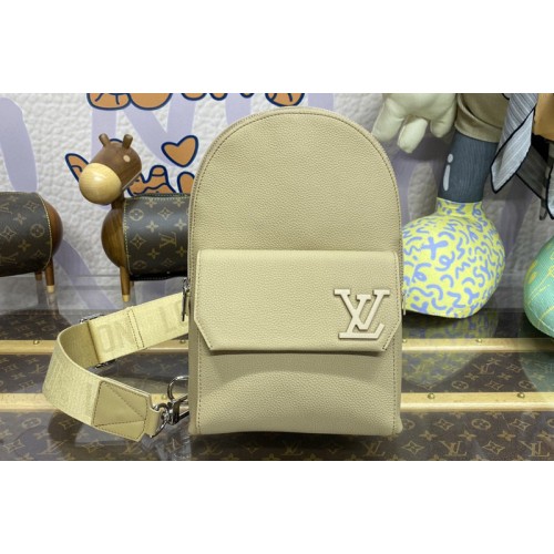 Louis Vuitton M23765 Pilot Slingbag in Sable Beige Cowhide leather