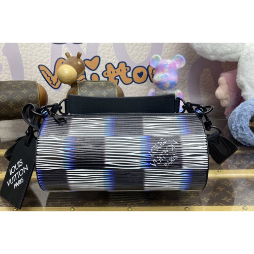 Louis Vuitton M23744 Soft Polochon PM Bag in Blue Moon Damier Rush Epi XL leather