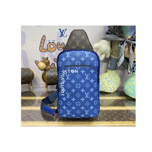 Louis Vuitton M23782 Avenue Slingbag bag in Atlantic Blue Monogram coated canvas Louis Vuitton M23782 Avenue Slingbag bag in Atlantic Blue Monogram coated canvas