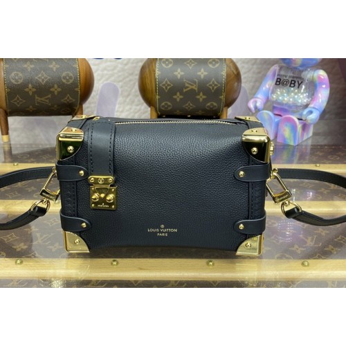 Louis Vuitton M23817 Side Trunk PM Bag in Black Grained calf leather