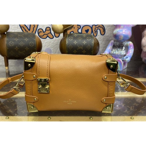 Louis Vuitton M23818 Side Trunk PM Bag in Brown Grained calf leather