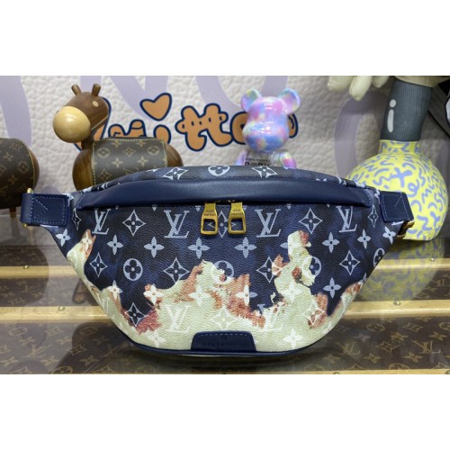 Louis Vuitton M23905 Discovery bumbag in Ink Blue Monogram Bleach coated canvas