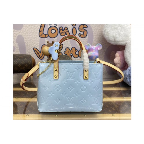 Louis Vuitton M24144 Reade PM bag in Sky Monogram Vernis embossed cowhide leather Louis Vuitton M24144 Reade PM bag in Sky Monogram Vernis embossed cowhide leather